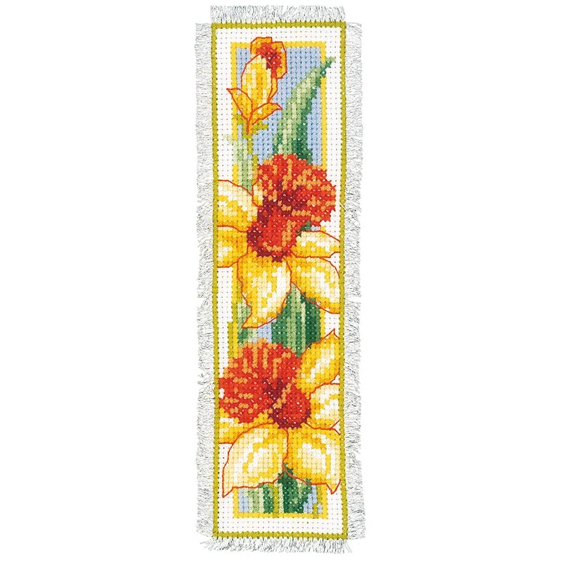 Vervaco Bookmark Cross Stitch Set Flowers Set of 2 Counted