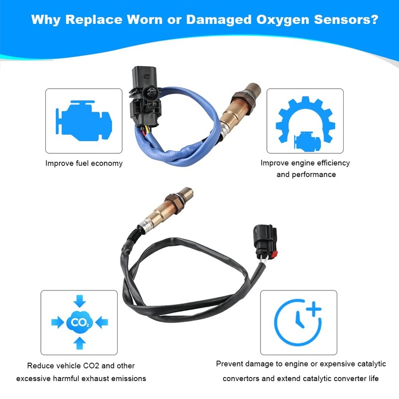 JDMON 2PCS O2 Oxygen Sensor Upstream & Downstream Replacement for