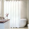 ANAZOZ 47In Width Shower Curtain,Shower Curtains White Solid Color Shower