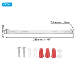 PATIKIL 295mm (11.6") Universal Light Fixture Mounting Bracket Kit, 2 Set Light Crossbar Ceiling Light Plate with Screw for Wall Lights Ceiling Lighting Pendant Chandelier