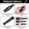 Impact Driver Socket Adapter Set, Extension Bit 1/4, 3/8, 1/2
