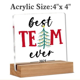 Coworker Christmas Gifts, Team Gifts for Employees, Group Gifts for Coworkers, Office Christmas Decorations, Christmas Desk Decor 4 x 4 Inches
