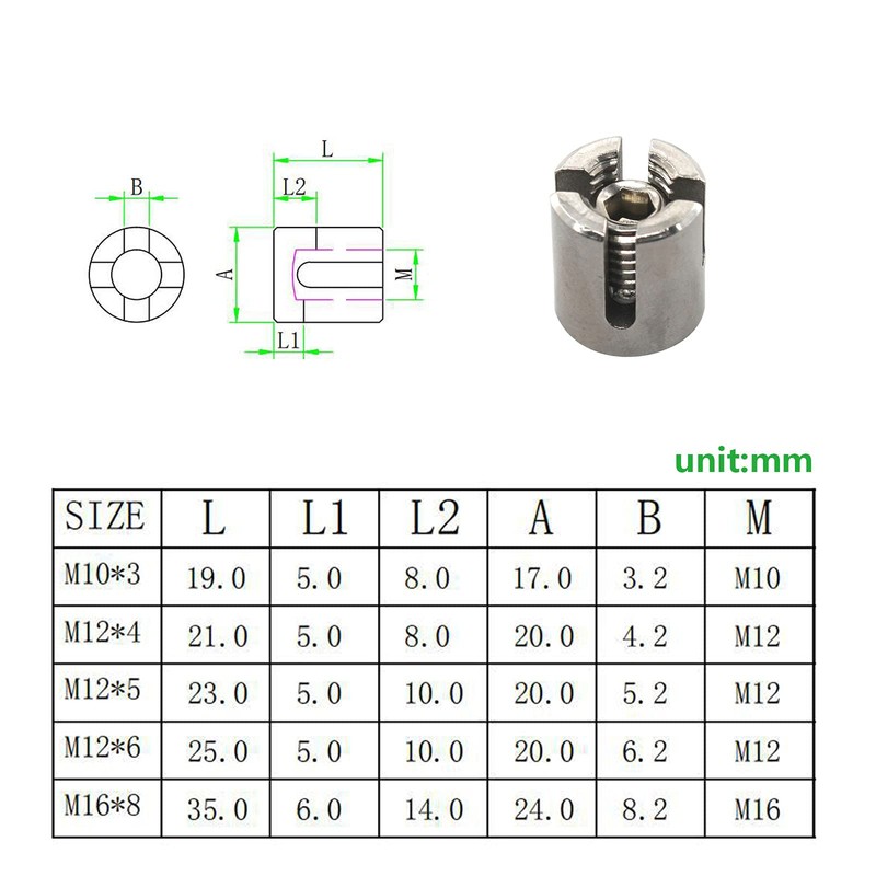 M16 x 8 mm Cross Cable Clamps Wire Rope Cross