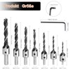 KEWAYO HSS 5 Flute Countersink Drill Bit Set Screwdriver Reamer