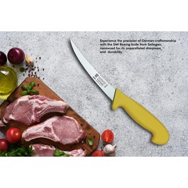 SMI 6 inch Solingen Boning Knife - Curved Meat Knife, Professional, Flexible, Sharp - Made in Germany