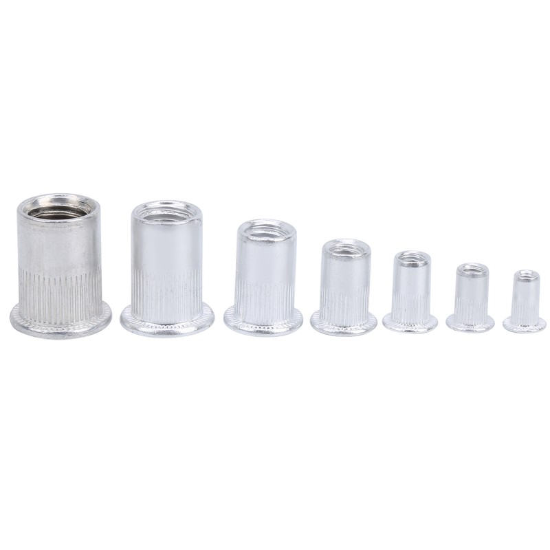 175pcs Rivet Nut Set Flat Head Aluminium Nutsert Assortment with