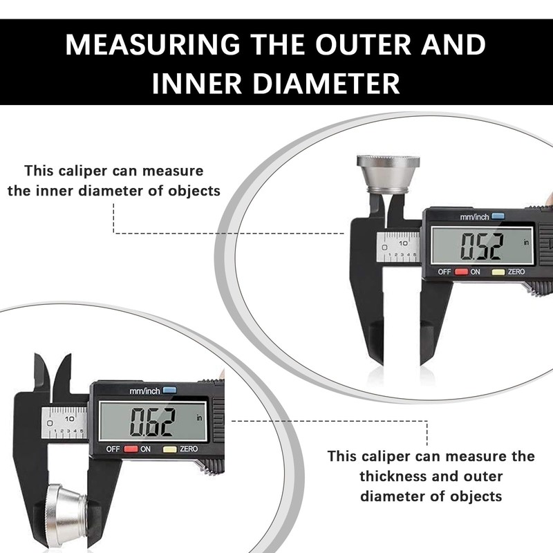 BENTRIP Electronic Calipers Measuring Tool, Digital Vernier Caliper with Large