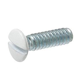 6-32 tpi x 1/2 in. White Oval-Head Slotted Drive Switch Plate Screw (25-Piece)