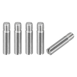 sourcing map 5pcs M3x14mm Slotted Cylindrical Pin 304 Stainless Steel Male Thread Furniture Cabinet Positioning