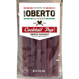 Oh Boy! Oberto Classics Cocktail Pep Smoked Sausages, 3 Ounce (Pack of 8)