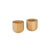 Pebbly NBA206 Set of 2 Bamboo Egg Cups, Natural
