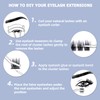 Individual Eyelashes, QUEWEL, Individual Eyelash Clusters, Lashes, D Curl, 14