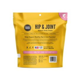 BIXBI Hip & Joint Support Salmon Jerky Dog Treats, 10 oz - USA Made Grain Free Dog Treats - Glucosamine, Chondroitin for Dogs - High in Protein, Antioxidant Rich, Whole Food Nutrition, No Fillers