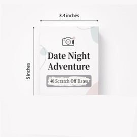40 Date Ideas Card Games for Couples Date Night - Unique Date Deck Scratch Off Cards, Gifts for Boyfriend - Romantic Newlywed and Wedding Anniversary Couples Gifts for Him and Her
