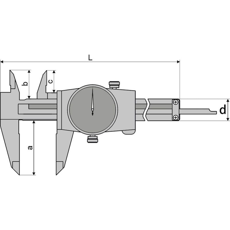 CNC QUALITÄT Watch Caliper 200 mm - Reading: 0.01 mm