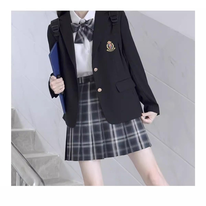 ANGELCITY High School Uniform Jacket, School Blazer, Formal Suit, Girls,