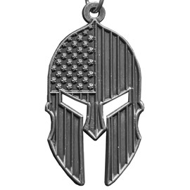 LEO Challenge Coins GHKB-1H Gladiator Patriot American Flag Spartan Helmet Keychain Military Veteran Antique Nickel