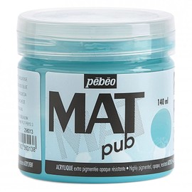 Pebeo Mat Pub, Extra fine, 140 ml-Turquoise Blue Acrylic Paint