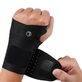 Kenspeed Elastic Wrist Brace Ultra-thin Ulnar Wrist Strap Sports Flexible Wrist Support for TFCC Tear Wrist Widget Carpal Tunnel Brace for Work Wrist Widget Left Wrist Brace Women Men (UPGRD Black- Left, Large)