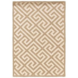 Hawthorne Collections 1'10" x 2'10" Hand Hooked Key Wool Rug in Beige