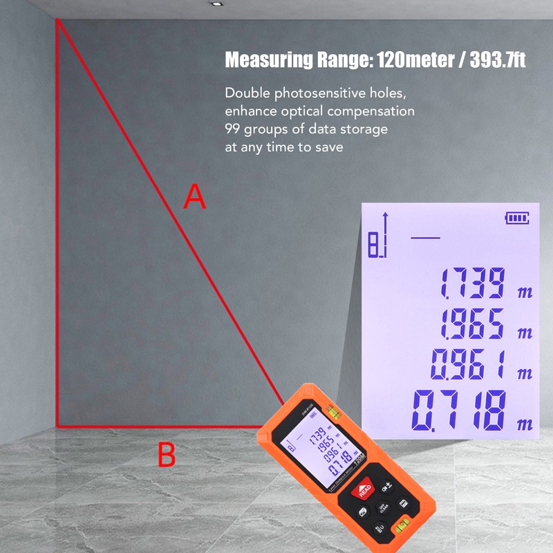Laser Distance Meter Digital High Accuracy Handheld Intelligent Measurement Tool