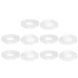 QUARKZMAN Flanged Sleeve Bearing 14 mm Bore 16 mm OD 8 mm Length Nylon Bushings for Shaft White Pack of 10