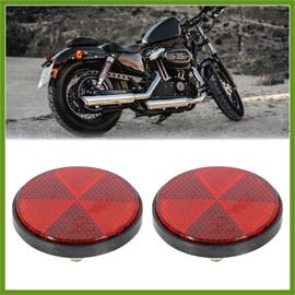 HOPESPANNER Pair M6x1.0 Red Plastic Universal Screw Mount Reflective Warning Reflector for Motorcycle Bike Vehicle Components