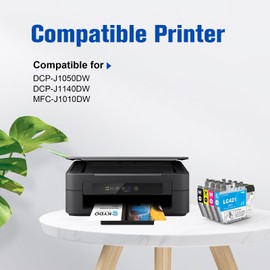 LC421 LC 421 Cartridges Compatible with Printer Cartridges Brother LC421 LC-421val Ink Cartridges for Brother DCP-J1050DW MFC-J1010DW DCP-j1140DW (Pack of 4)