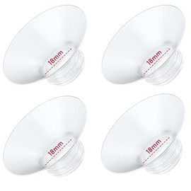 4PC Flange Insert 18mm Compatible with Momcozy M5/M6/M9/S12 Pro/V1 Pro/V1 Pro Breast Pump, Fit for Eufy/Elvie/Medela/Spectra/Lansinoh/NCVI/Lansinoh/TSRETE with 24mm Flange/Shield Breast Pump