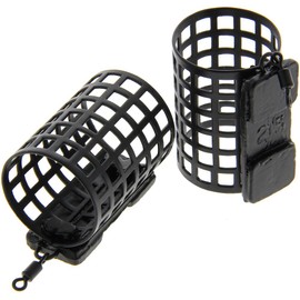 10x Cage Feeders for Carp & Coarse Fishing Round Weights 20g, 25g, 30g Durable, Precision Bait Delivery, Optimized Casting Distance, Versatile for Freshwater & Saltwater Tackle (25g Cage Feeders)