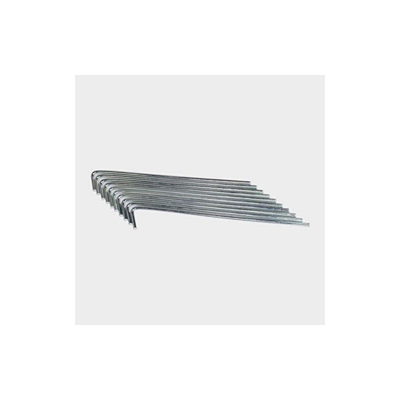 Hi Gear 7" Roundwire Tent Peg (10 Pack), Silver, One