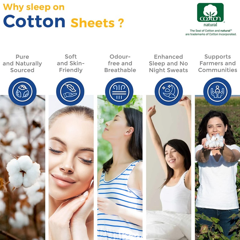 THREAD SPREAD Egyptian Cotton Sheets King Size - 600 Thread