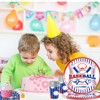 YINcrinx Baseball-themed party tableware, including plates, cups, tablecloths, napkins, suitable