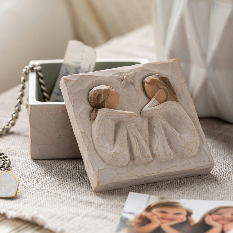 Willow Tree Friendship Keepsake Box, Forever True, Forever Friends, Holds