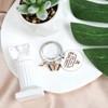 Key Ring for Women, Round with Friendship Saying, Charming Butterfly