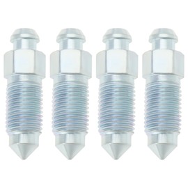 OTOTEC 4Pcs Q235 Steel Brake Caliper Bleed Screw 3/8-24 Brake Caliper Bleed Screw Nipple Compatible with Harley-Davidson 502660 Silver