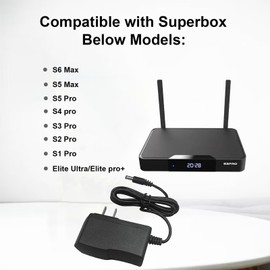 5V Charger Compatible with Superbox S6 S5 Max S5 S4 S3 S2 S1 Pro