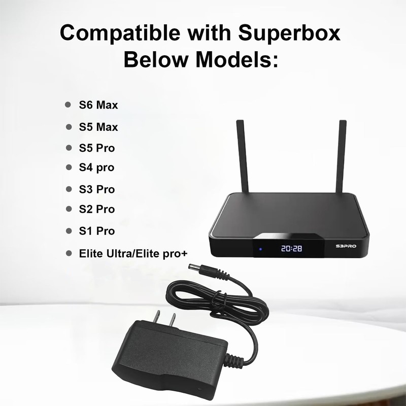 5V Charger Compatible with Superbox S6 S5 Max S5 S4