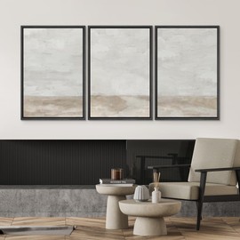 SIGNWIN Framed Canvas Print Wall Art Set Mountain Majesty Colorful Dawn Over Pine Forests Abstract Modern Art Bohemian Decorative for Living Room, Bedroom, Office - 16"x24"x3 Black