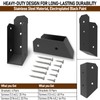 Prriszo 8 Pcs Deck Railing Bracket, 201 Stainless Steel 2