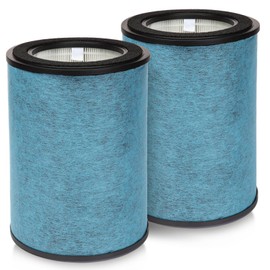 HP302 HP301 Replacement Filter Compatible with Shark HP300 Series Never-Change Air Purifier, 2 Pack Filter for HP301, HP201, HP202, HC232 Series, HC501 Series Air Purifiers, 3-in-1 H13 True HEPA
