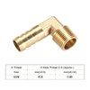 sourcing map Brass Barb Hose Fitting, 90 Degree Elbow 12mm