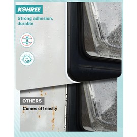 Kohree Non-Leveling RV Roof Sealant 2 Pack, Non Sag Lap Sealant for Roofs White, Waterproof RV Caulking for Roofing, Maintenance, Repair (for Vertical Surface)