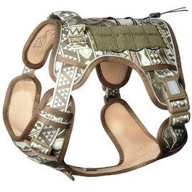 AUROTH Tactical Dog Harness for Large Dogs No Pull Adjustable Pet Harness Reflective K19 Working Training Easy Control Pet Vest Military Service Dog Harnesses