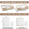 Beeveer Natural Travertine Guest Towel Holder Disposable Napkin Tray Dinner