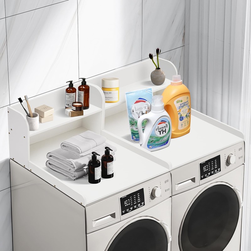 Noafocks Washer and Dryer Covers - Top Wood Countertop Washer