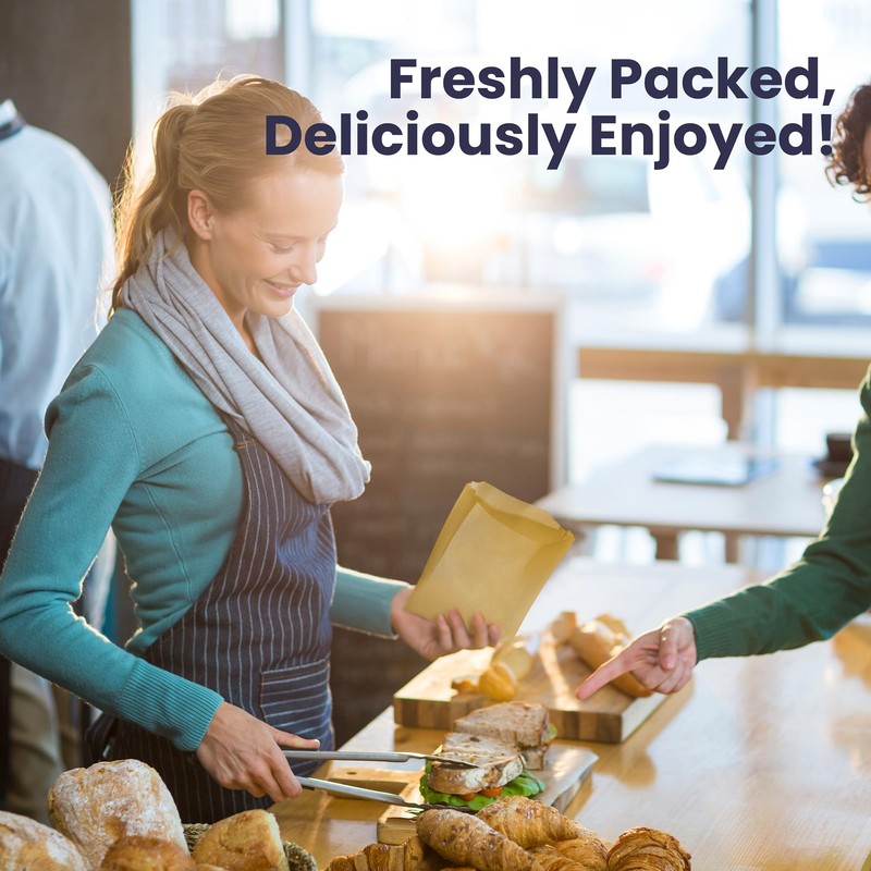 Fit Meal Prep 1000 Pack Paper Sandwich Bags 7 x