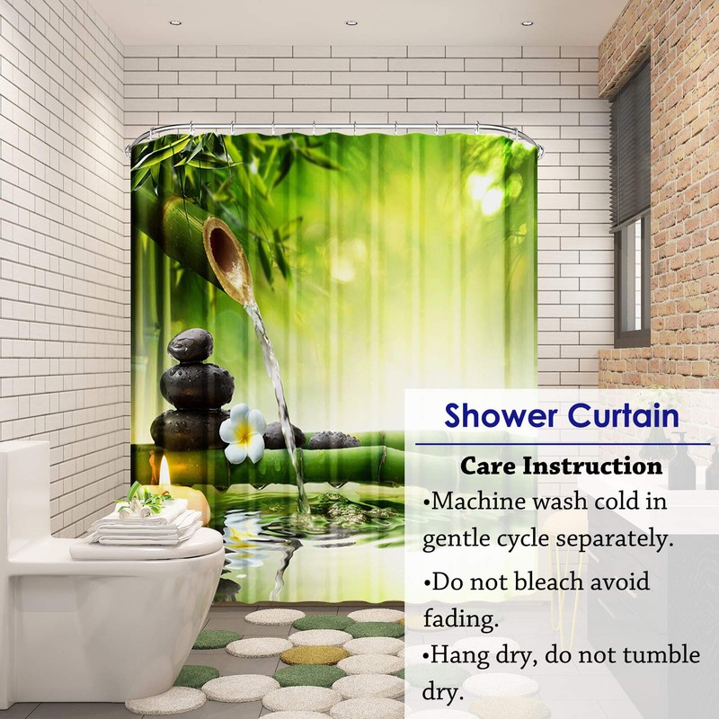 Neween Shower Curtains 3D Digital Printed Waterproof Bathroom Curtain Polyester
