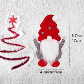 AuFiiy Christmas Cutlery Holder Costume, 6Pcs Christmas Gnome Santa Xmas Party Dinner Table Decoration