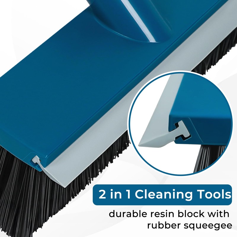 Stiff Bristle Deck Brushes for Scrubbing Heavy Duty with Rubber